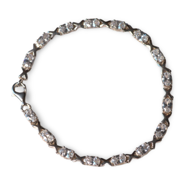 Sterling Silver Cubic Zirconia Tennis Bracelet