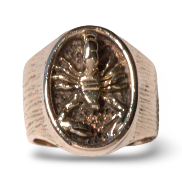 Vintage 9ct Gold Scorpion Signet Ring Men's Statement Ring