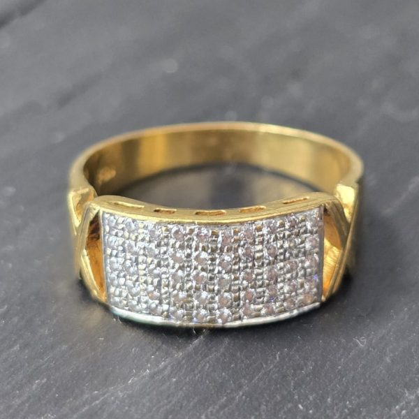 22ct Gold Cluster Ring Ladies 916 Indian High Carat