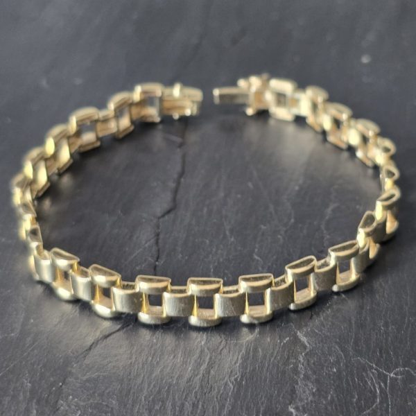 9ct Gold Fancy Watch Link Design Bracelet